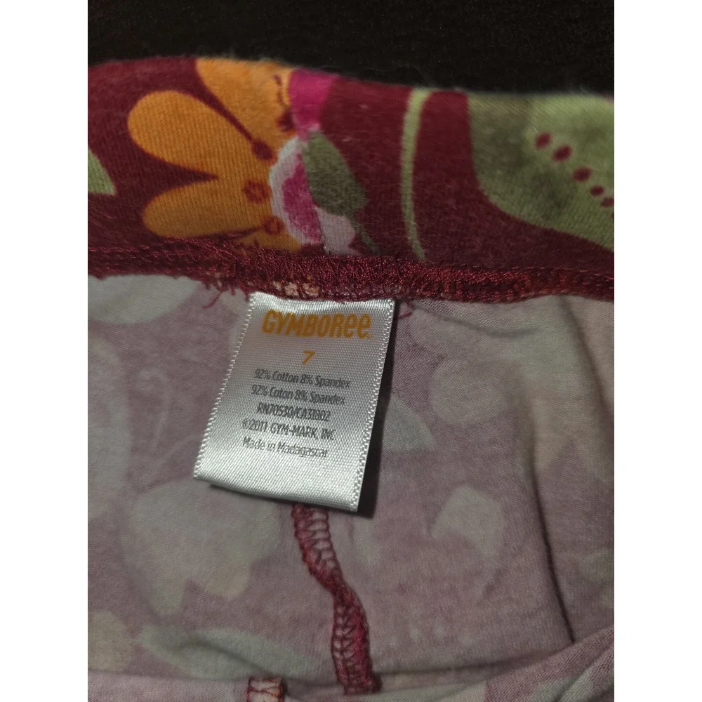 Gymboree butterfly girl floral top size 8 leggings size 7
